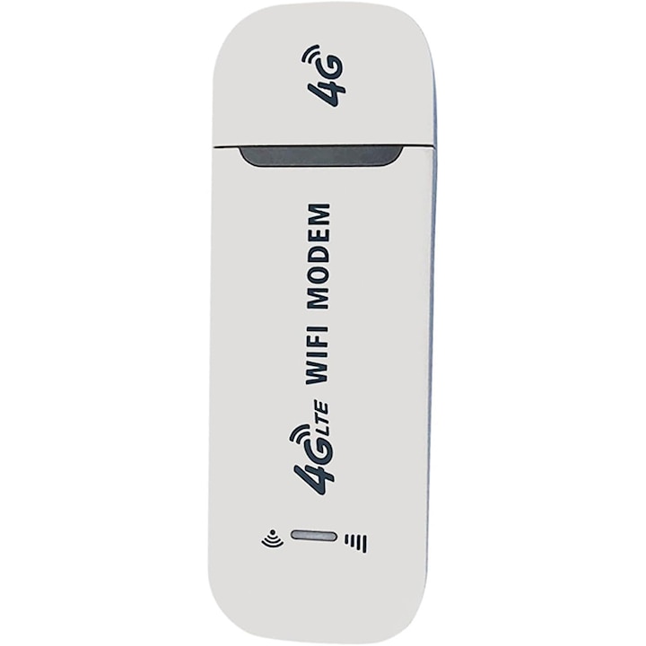 Mini Router Wireless Portabil Stick, 150Mbps, Plug and Play, Cu slot pentru cartela SIM, Usor de transportat si de utilizat, Alb