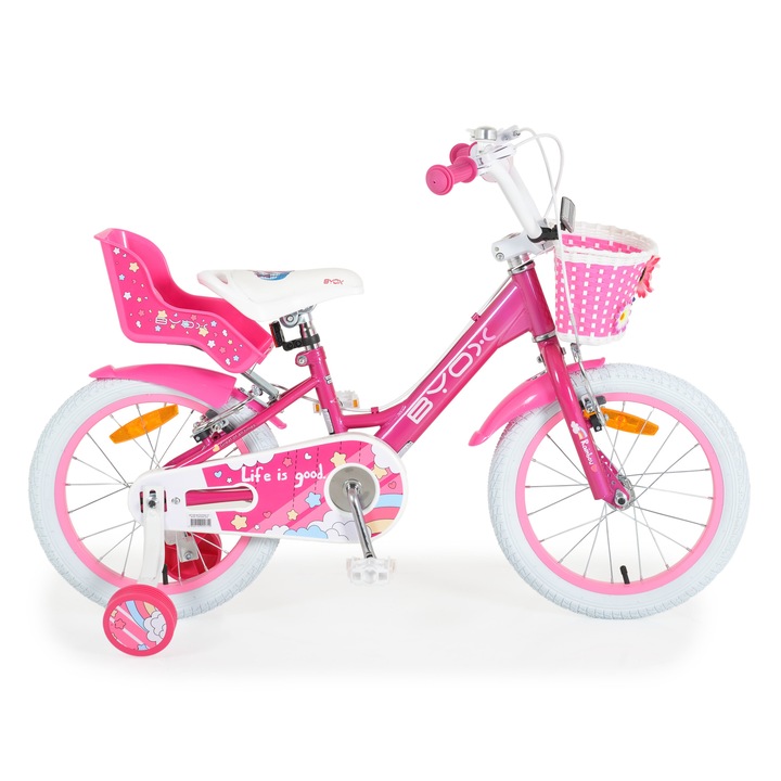 Детски велосипед Byox, 16, Cupcake, розов, 3 години +