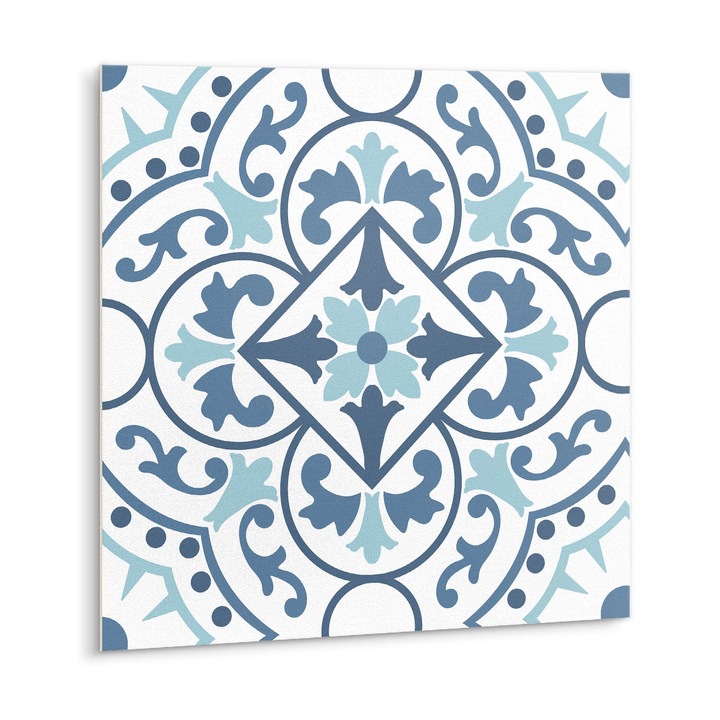 Öntapadós csempék készlet 9 darab., Tulup, 30x30 cm, Portugál csempe, Kék