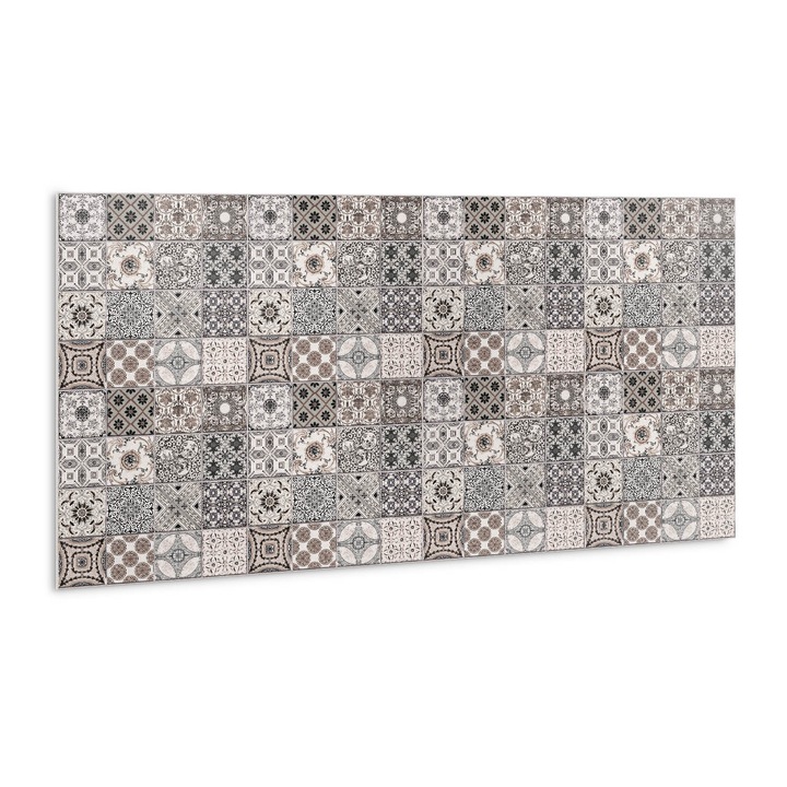 Öntapadó falpanel, Tulup, 100x50 cm, Dekoratív csempe, Szürke