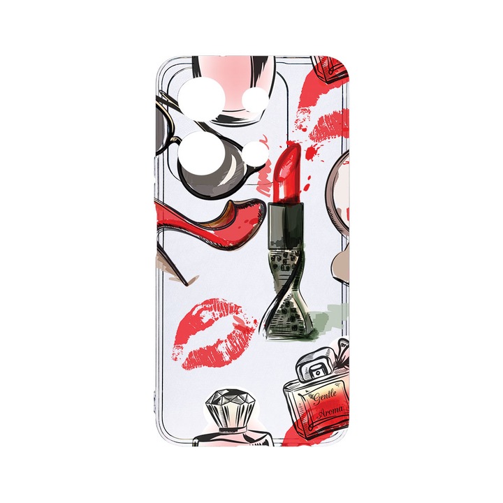 Husa BestCase® Clear Silicon 2MM, съвместим с Poco X6 5G, Fashion, противоударeн, защита на камерата, повдигнати ръбове за защита на екрана, T 54