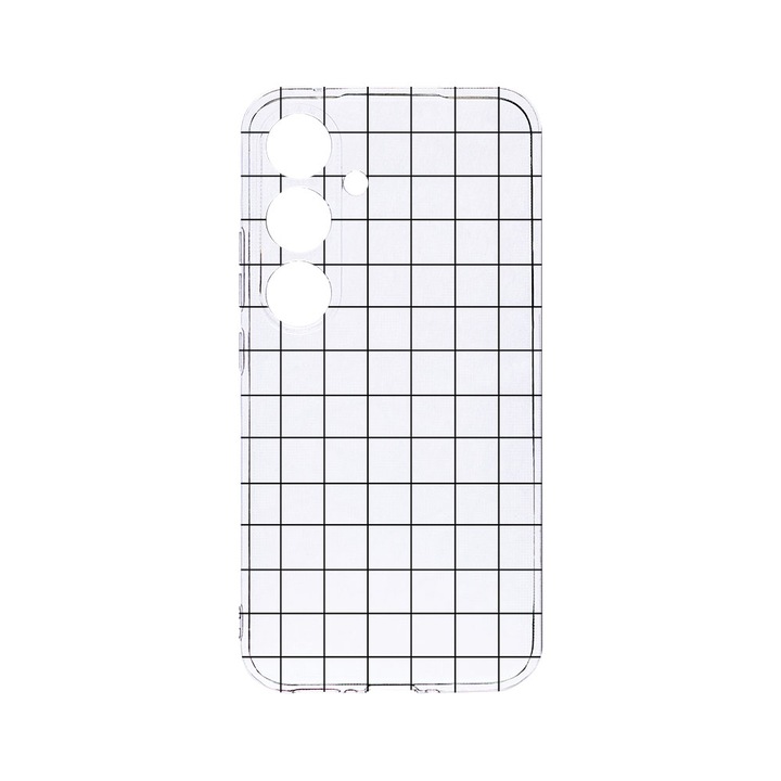 Husa BestCase® Clear Silicon 2MM, Compatibila Cu Samsung Galaxy A55, Grid, Antisoc, Protectie Camera, Margini ridicate pentru protectia ecranului, T 15