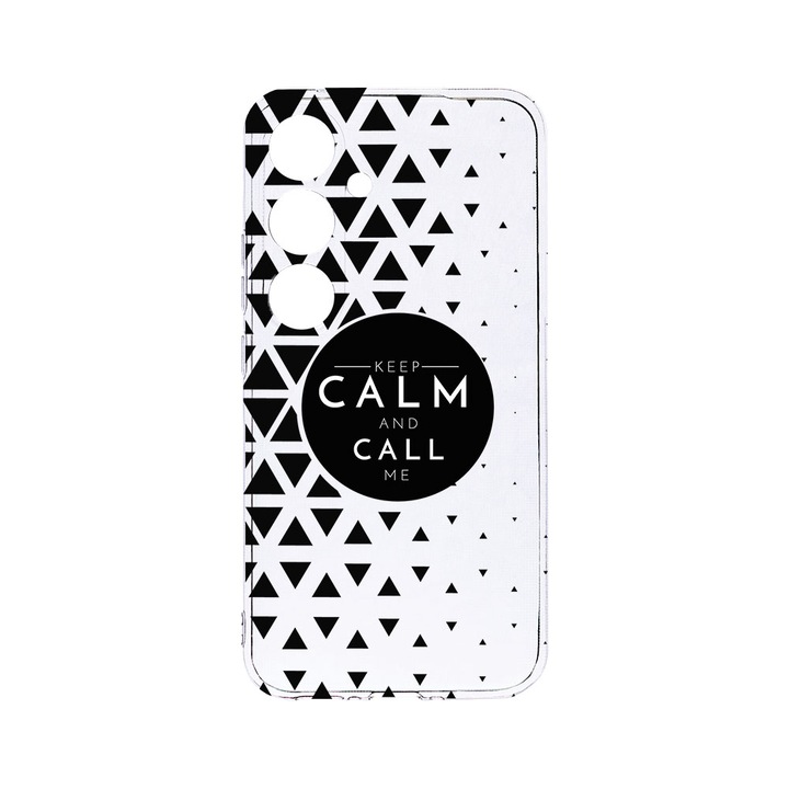 Husa BestCase® Clear Silicon 2MM, Compatibila Cu Samsung Galaxy A55, Keep Calm, Antisoc, Protectie Camera, Margini ridicate pentru protectia ecranului, T 2