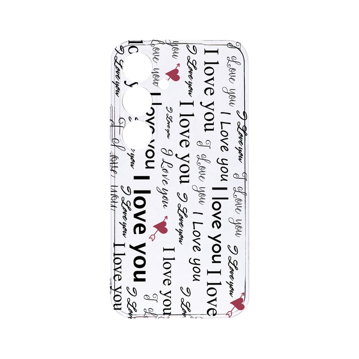 Husa BestCase® Clear Silicon 2MM, Compatibila Cu Samsung Galaxy A55, Love me, Antisoc, Protectie Camera, Margini ridicate pentru protectia ecranului, T 40