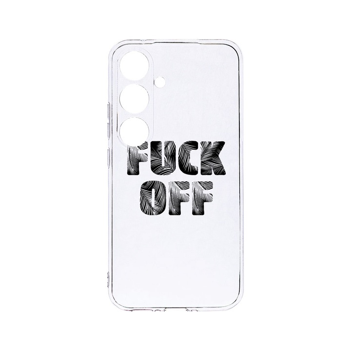 Husa BestCase® Clear Silicon 2MM, Compatibila Cu Samsung Galaxy A55, FU Off, Antisoc, Protectie Camera, Margini ridicate pentru protectia ecranului, T 139