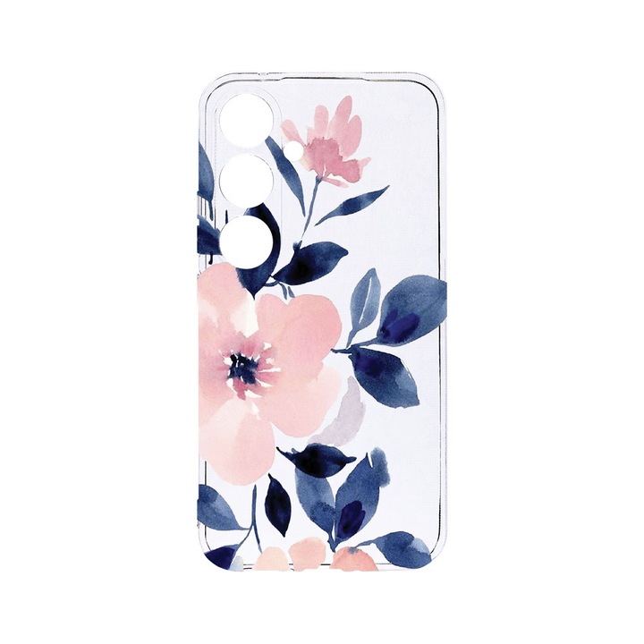Силиконов калъф BestCase за Samsung Galaxy S24 Plus, Pastel Colors Collection Flowers, Camera Protection, Clear Silicon 2MM, Transparent T 506