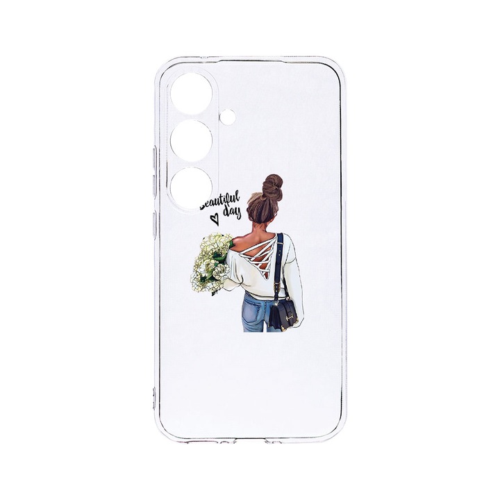 Husa BestCase® Clear Silicon 2MM, Compatibila Cu Samsung Galaxy A55, Mom's Beautiful Day, Antisoc, Protectie Camera, Margini ridicate pentru protectia ecranului, T 561