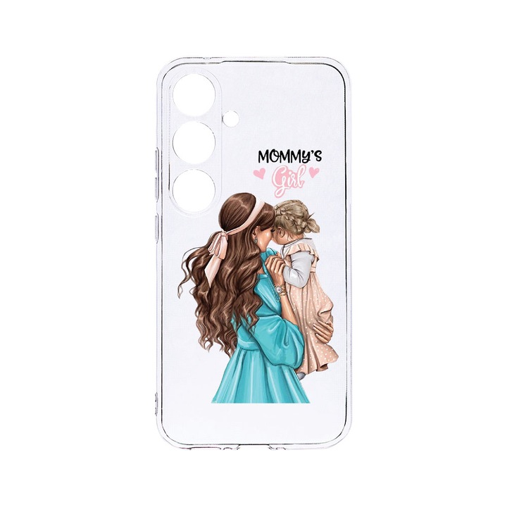 Силиконов калъф BestCase за Samsung Galaxy S24 Plus, Mommy's Girl, Camera Protection, Clear Silicon 2MM, Transparent T 555