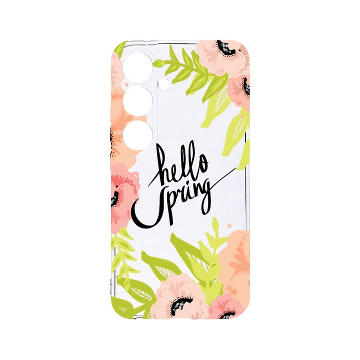 Husa BestCase® Clear Silicon 2MM, Compatibila Cu Samsung Galaxy A55, Hello Spring, Antisoc, Protectie Camera, Margini ridicate pentru protectia ecranului, T 685