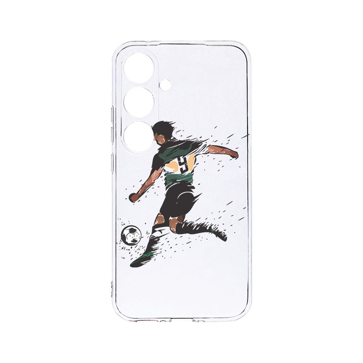Husa BestCase® Clear Silicon 2MM, Compatibila Cu Samsung Galaxy A55, Football, Antisoc, Protectie Camera, Margini ridicate pentru protectia ecranului, T 782