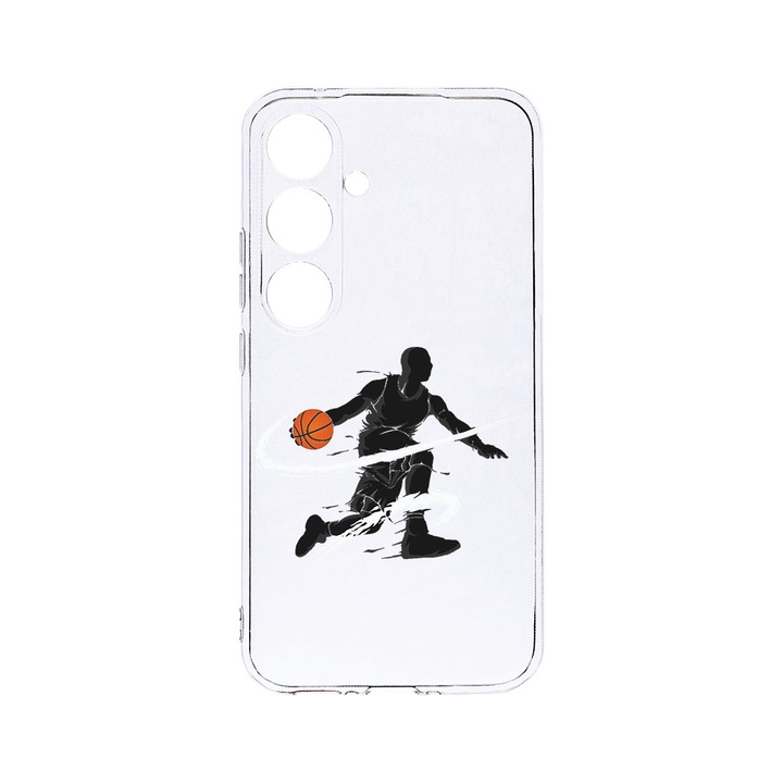 Husa BestCase® Clear Silicon 2MM, Compatibila Cu Samsung Galaxy A55, Basketball, Antisoc, Protectie Camera, Margini ridicate pentru protectia ecranului, T 791