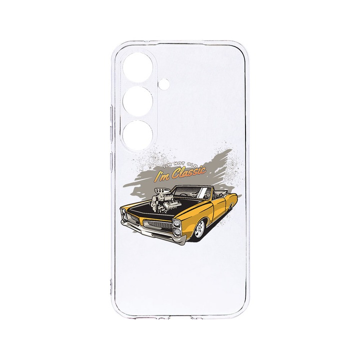Калъф BestCase® Clear Silicon 2MM, съвместим със Samsung Galaxy A55, I'm Not Old, противоударeн, защита на камерата, повдигнати ръбове за защита на екрана, T 826