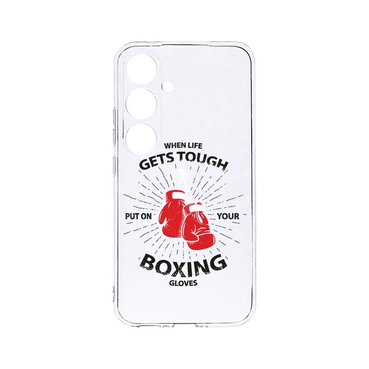 Husa BestCase® Clear Silicon 2MM, Compatibila Cu Samsung Galaxy A55, Boxing, Antisoc, Protectie Camera, Margini ridicate pentru protectia ecranului, T 816