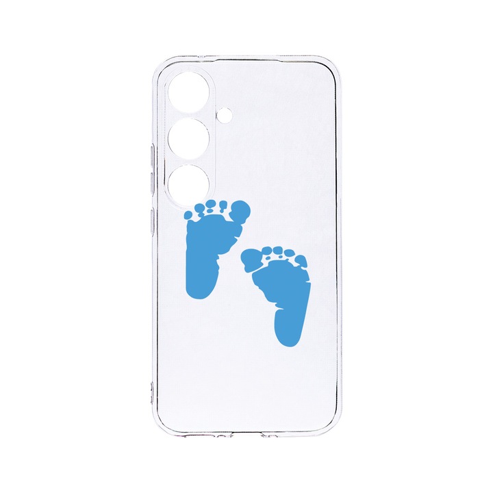 Husa BestCase® Clear Silicon 2MM, Compatibila Cu Samsung Galaxy A55, Boy Feet Print, Antisoc, Protectie Camera, Margini ridicate pentru protectia ecranului, T 960