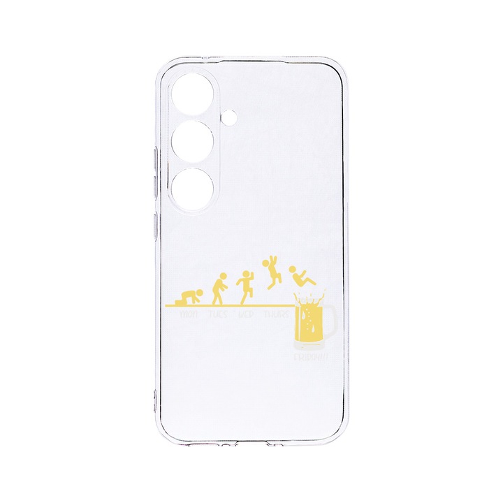Husa BestCase® Clear Silicon 2MM, Compatibila Cu Samsung Galaxy A55, Friday Bear, Antisoc, Protectie Camera, Margini ridicate pentru protectia ecranului, T 1005