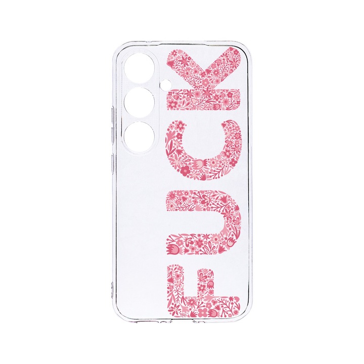 Husa BestCase® Clear Silicon 2MM, Compatibila Cu Samsung Galaxy A55, FCK, Antisoc, Protectie Camera, Margini ridicate pentru protectia ecranului, T 1019