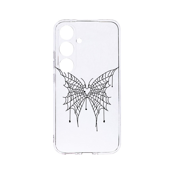Силиконов калъф BestCase за Samsung Galaxy S24 Plus, Butterfly, Camera Protection, Clear Silicon 2MM, Transparent T 1042