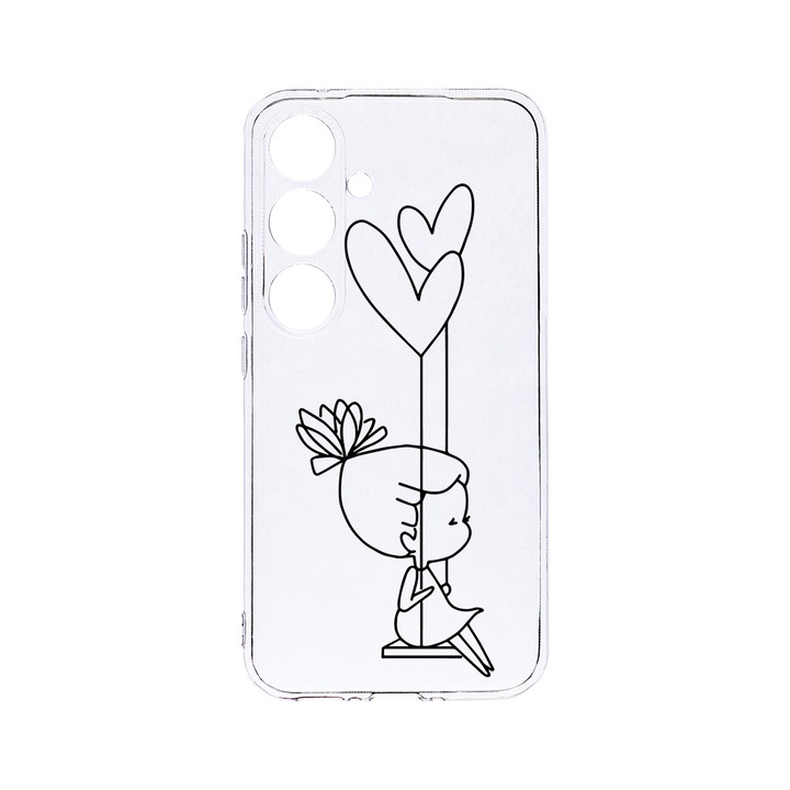 Husa BestCase® Clear Silicon 2MM, Compatibila Cu Samsung Galaxy S24 Plus, My Little Girl, Antisoc, Protectie Camera, Margini ridicate pentru protectia ecranului, T 1050