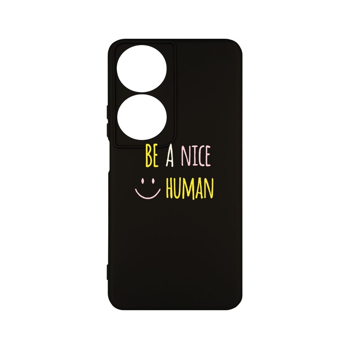 BestCase Slim 1.2mm Szilikon telefontok, Honor X7b, Be Nice, Kamera Védelem, Mikroszálas puha belső, PB 480