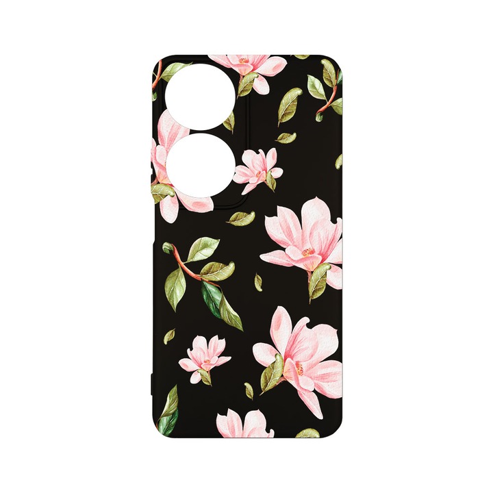Husa BestCase® Premium Silicon, Compatibila Cu Honor X7b, Flowers Collection, SLIM 1.2MM, Microfibra in interior, Antisoc, Protectie Camera, Margini ridicate pentru protectia ecranului, PB 496