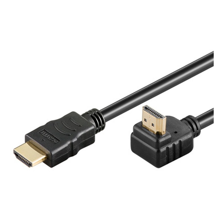 Goobay 31918 HDMI kábel aranyozott, 90° 4K