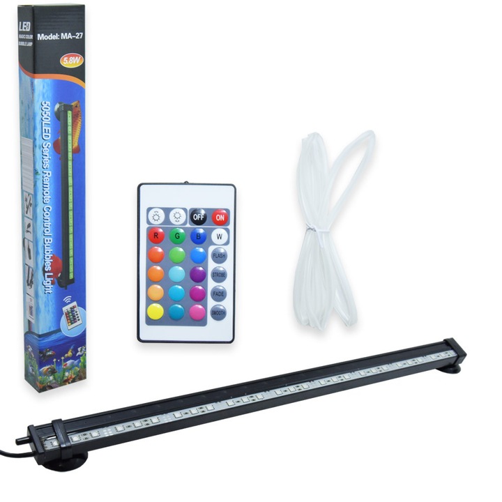 5.8W LED akvárium világítás távirányítóval / RGB akváriumlámpa (MA-27)