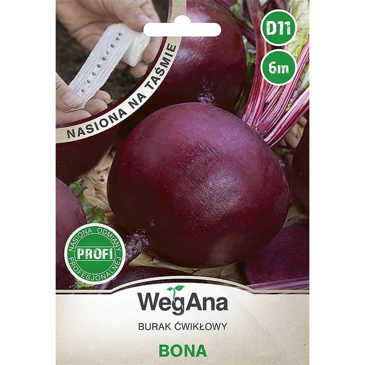 Seminte de gradina, Seminte de sfecla rosie pe banda, WegAna Bona, 6m, calitate superioara, seminte premium, seminte de top