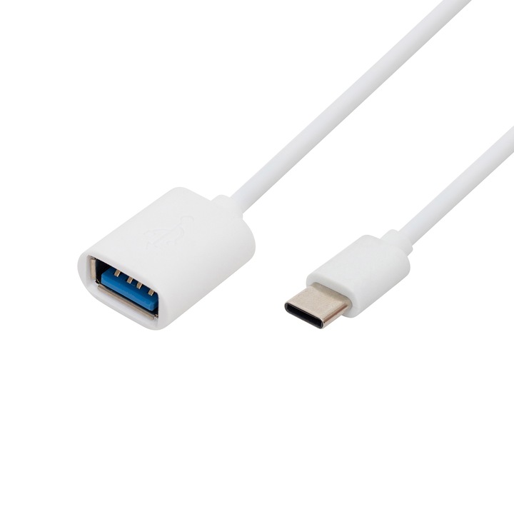 Home USBC OTG kábel, USB-C dugó, USB-A aljzat, kétirányú, 16cm, 2, 1A, 480 Mbps