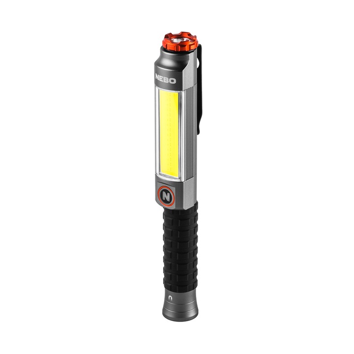Фенерче Nebo NE1041 Big Larry 3, 600 lm - 40 lm, щипка за колан, магнит, Direct-to-Red