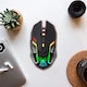 Mouse gaming Renew Force, Wireless 2.4 G, Iluminare RGB, USB, Reincarcabil, FastCharge, Reglabil1200/1600/3200 DPI, Design ergonomic, Negru Print