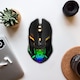 Mouse gaming Renew Force, Wireless 2.4 G, Iluminare RGB, USB, Reincarcabil, FastCharge, Reglabil1200/1600/3200 DPI, Design ergonomic, Negru Gri