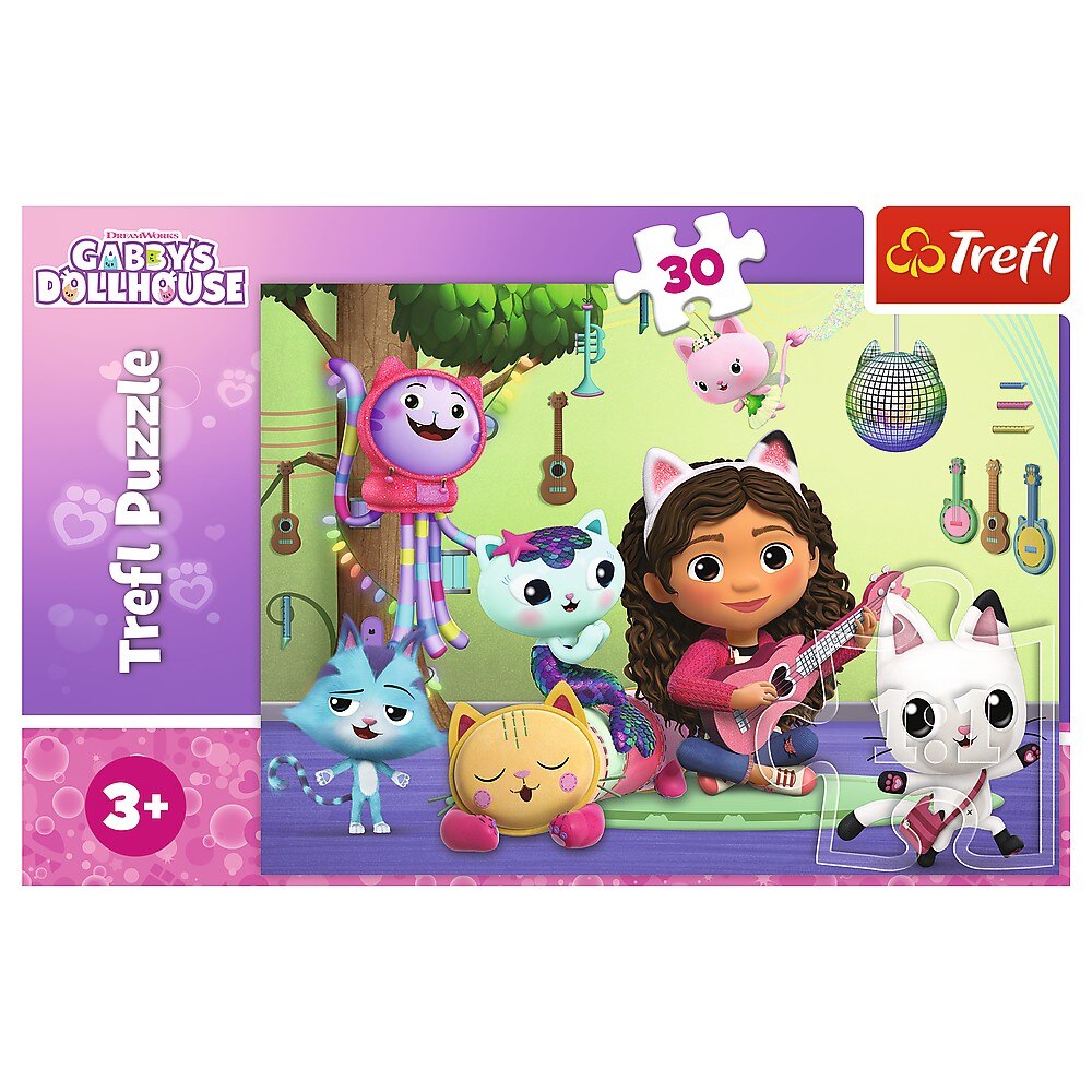 Puzzle Trefl - Gabbys Dollhouse, Casa lui Gabby, 30 piese - eMAG.ro