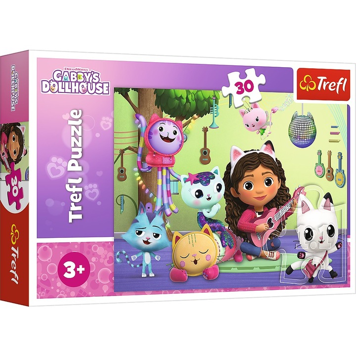 Пъзел Trefl - Gabbys Dollhouse, Къщата на Gabby, 30 части