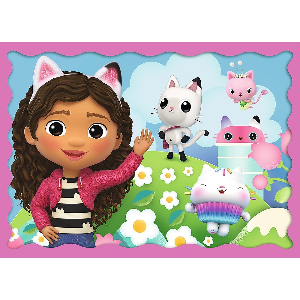 Puzzle Trefl 4 in 1- Gabbys Dollhouse, Aventurile lui Gabby - eMAG.ro
