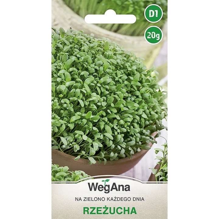 Seminte de gradina, Seminte cress, WegAna, 20 g, calitate superioara, seminte premium, seminte de top