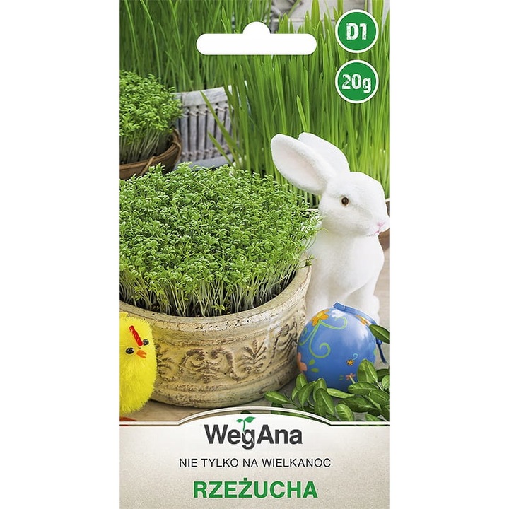 Seminte de gradina, Seminte de cress, WegAna, 20 g, calitate superioara, seminte premium, seminte de top
