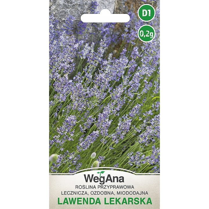 Seminte de gradina, Seminte - Lavanda, WegAna, 0.2 g, Mov/Verde, calitate superioara, seminte premium, seminte de top