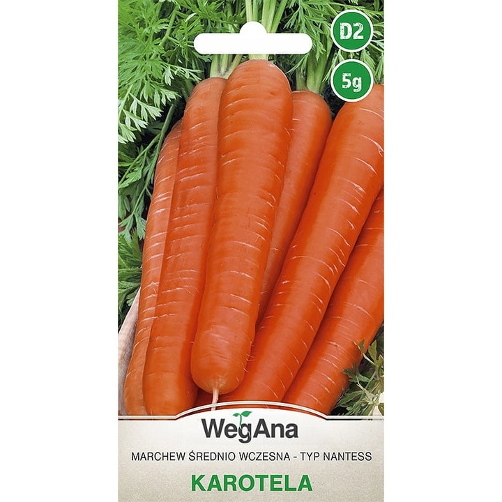 Seminte de morcov, WegAna, 5 g, Portocaliu/Verde