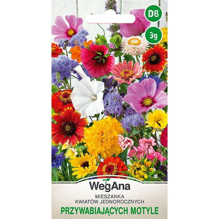 Seminte de gradina, Mix seminte flori anuale WegAna, 3g, inflorire VI-IX, 50cm, calitate superioara, seminte premium, seminte de top