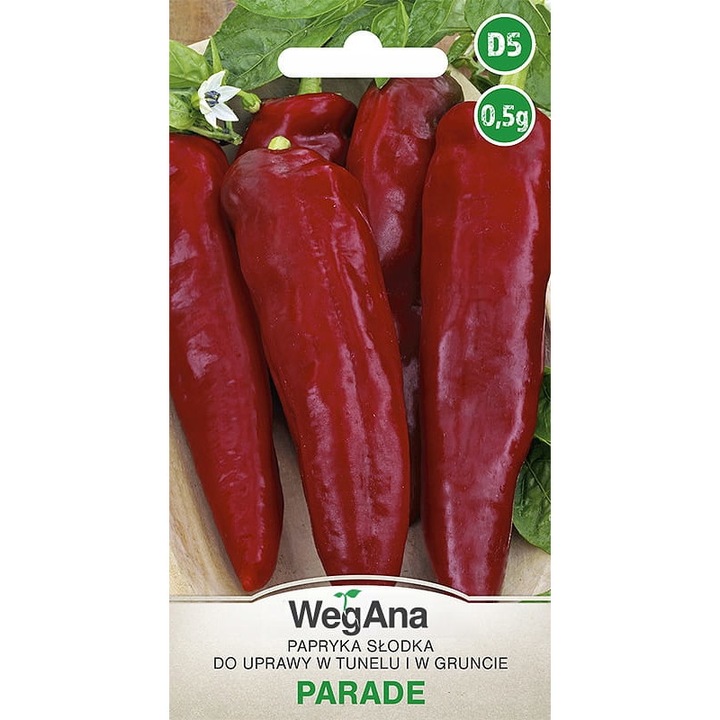 Seminte de gradina, Seminte - Ardei Rosu Parade, WegAna, 0.5 g, calitate superioara, seminte premium, seminte de top