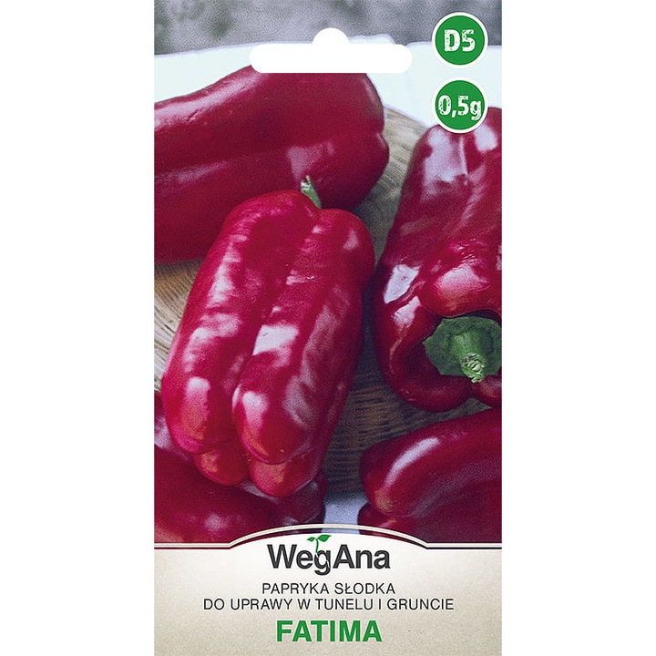 Seminte de gradina, Seminte ardei Fatima, WegAna, 0.5 g, calitate superioara, seminte premium, seminte de top