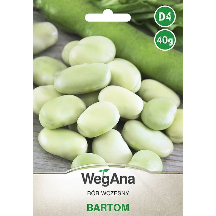 Seminte de gradina, Seminte de Bob Bartom, WegAna, 40g, plantare III-IV, recoltare VI-VII, 30x20-30cm, calitate superioara, seminte premium, seminte de top