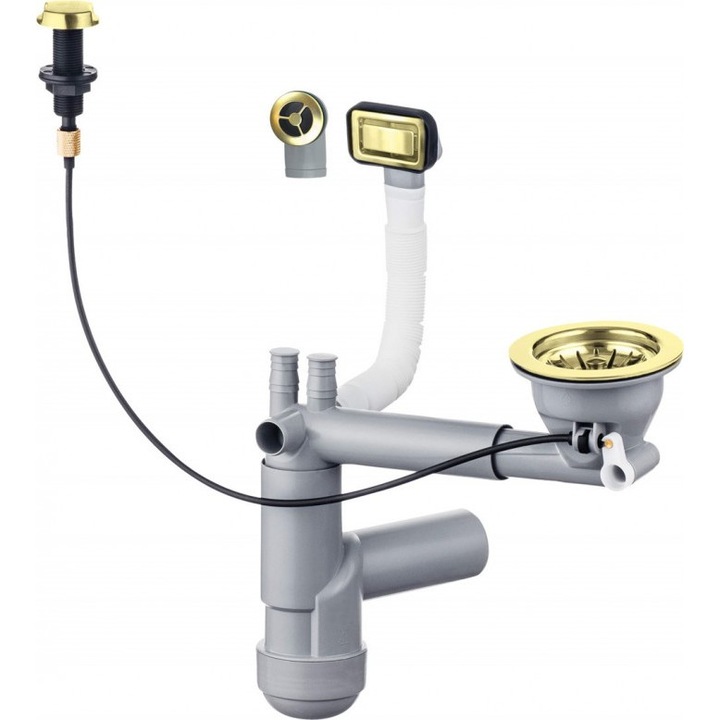 Sifon pentru chiuveta din otel, Gri