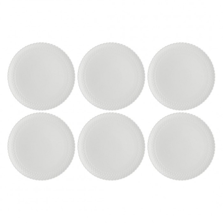 Комплект 6 чинии Momenti, бял, 26 см