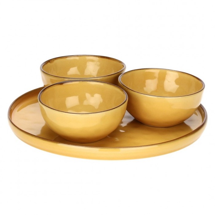 Set pentru aperitive, Concerto Ocra, galben