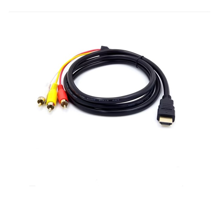 Кабел HDMI към 3 Чинча Besmart, 1.5 метра, Видеокабел за връзка, HDMI to 3 RCA