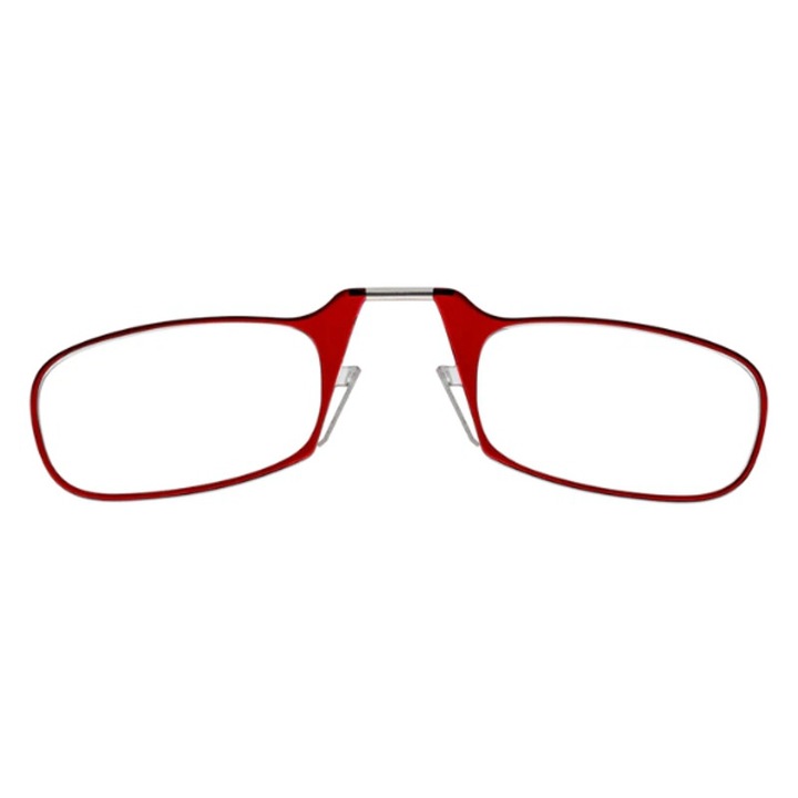 ThinOptics kompakt keret nélküli dioptriás szemüveg, Doboz NÉLKÜL, Tartalék, Dioptria +2.5, Piros
