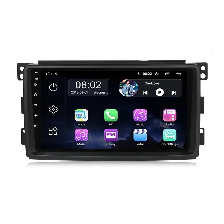 Видео плейър за кола, 4GB, 64GB, 8 Core, 2Din, Wifi, 4x60, черен