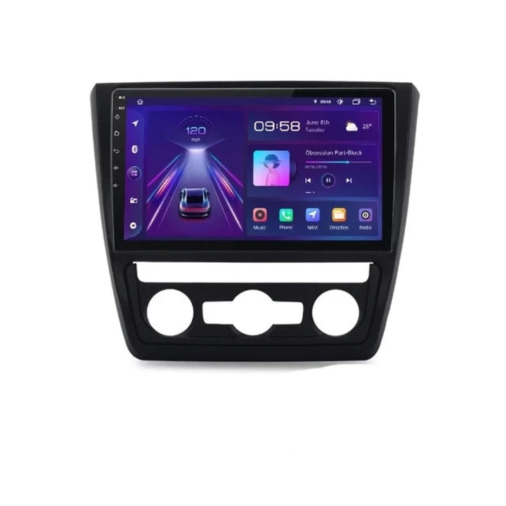 Автомобилен видео плейър, за SKODA Yeti 5L, V1 Plus, 4GB, 64GB, 8 Core, 2Din, Wifi, 4x60, черен