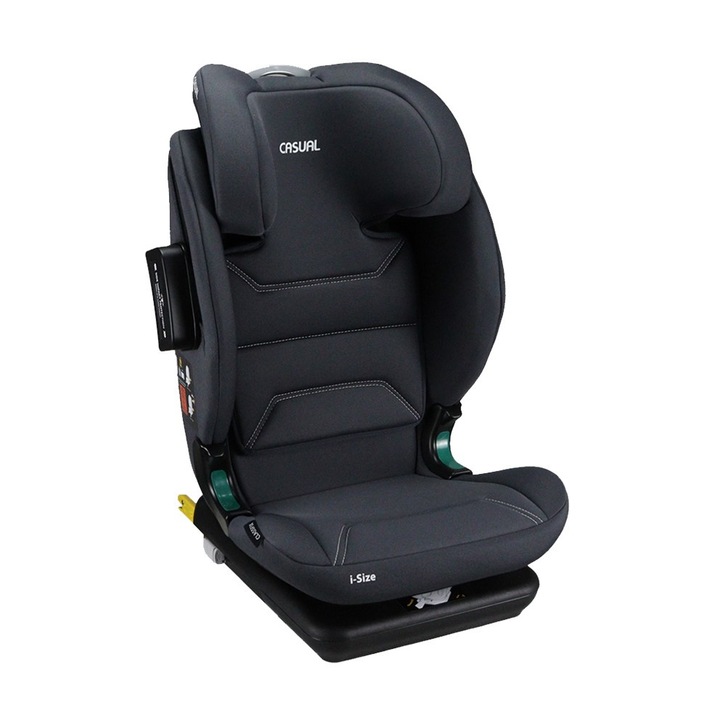 Столче за кола i-size Casual Classfix Eco, isofix, 100-150 cm / 15-36 кг, Антрацитно сиво